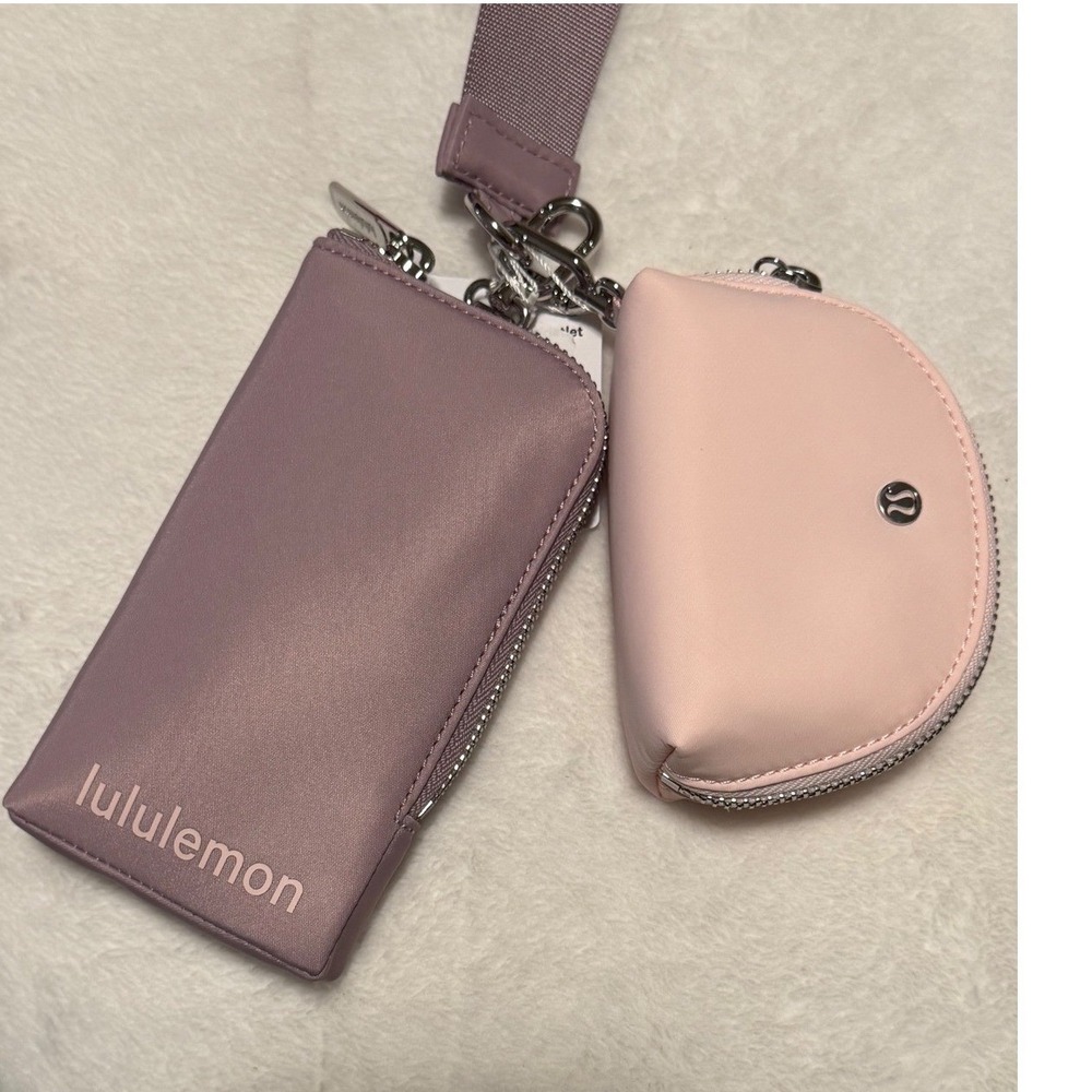 Lululemon Dual Pouch Wristlet Twilight Rose Pink Peony LU9CE7S